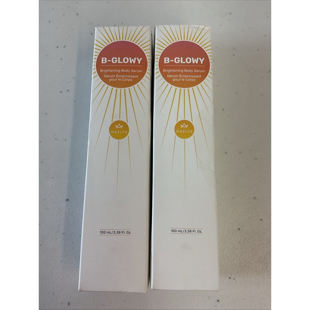 MAELYS B-GLOWY BRIGHTENING BODY‎ SERUM 3.38 OZ BOXED LOT OF 2